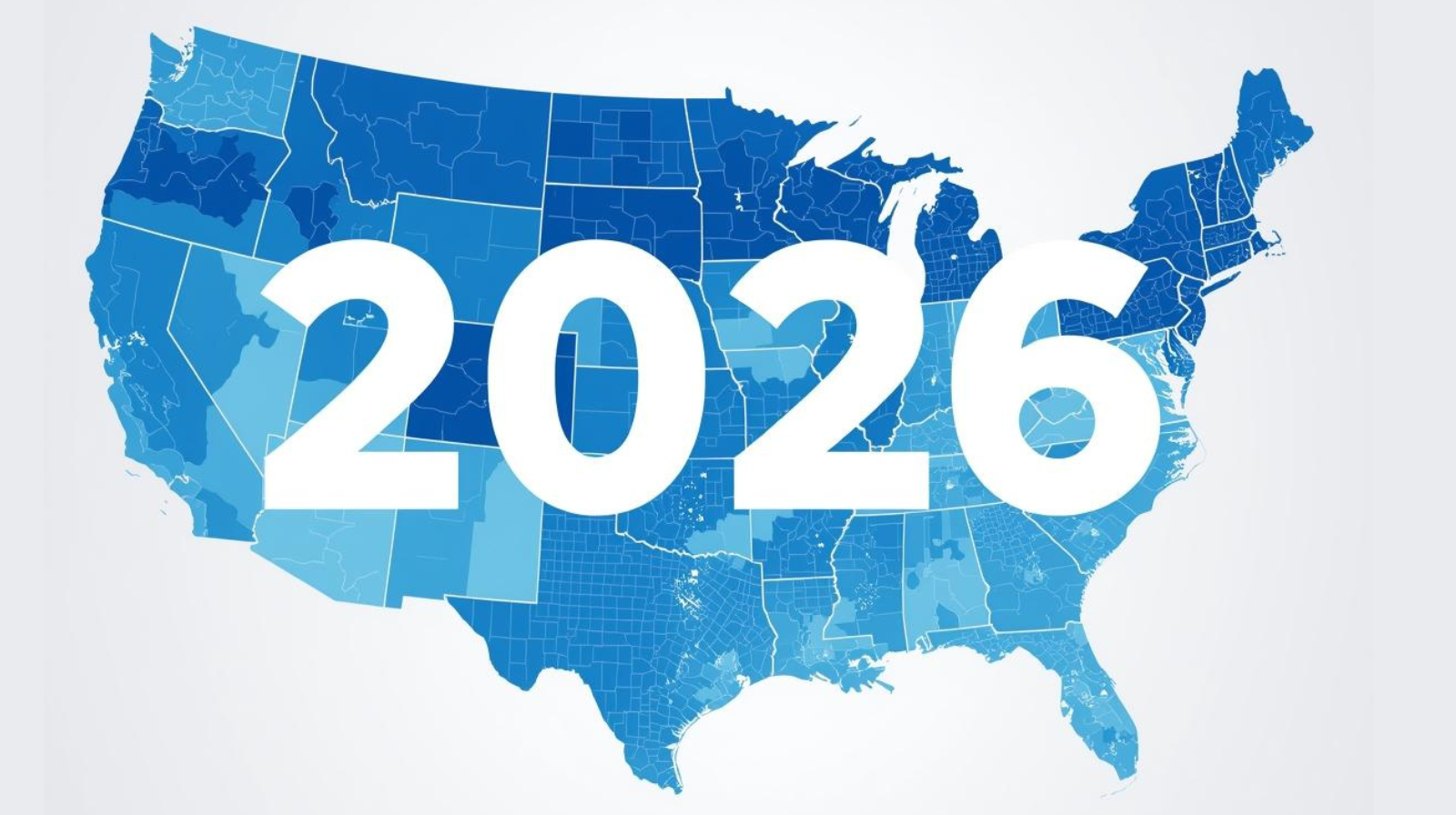 US Map with 2026 Overlayed